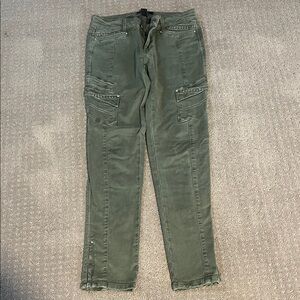 White House Black Market Embellished Cargo Pants. Slim Ankle Size 4R